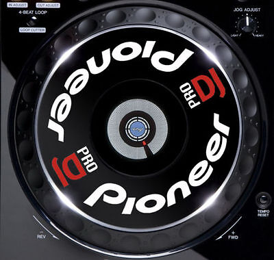 Pioneer Pro Cdj Jog Slipmat Graphics Stickers White 2000