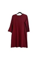 J.Jill Ponte Dress SzMP True Red Bell Sleeves Side Pockets Career Special Events