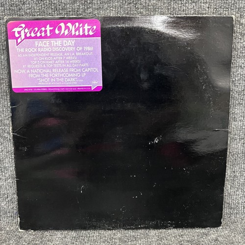 Great White Face the Day 12" Single Vinyl 1986 W/Promo Sticker SPRO-9752 EX/VG+