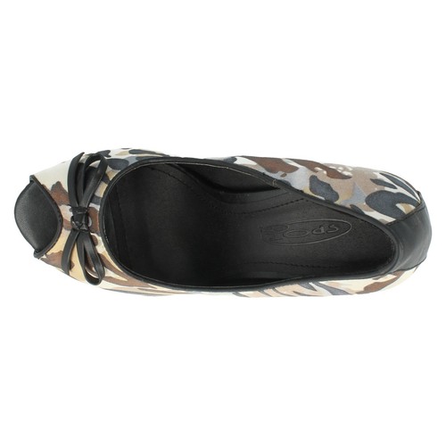 Zapatos de tacón Spot On Peep Toe para dama F1R380 - Imagen 10 de 11