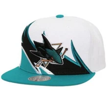 MENS MITCHELL & NESS NHL WAVERUNNER SNAPBACK SHARKS