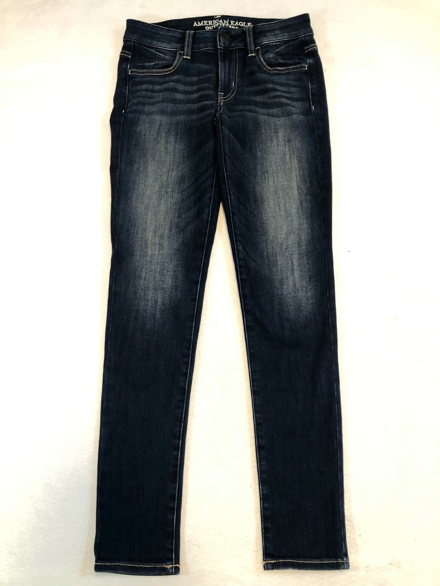Jean Femme American Eagle Jegging Taille 0 – Délavé, Stretch, Occasion Excellent état