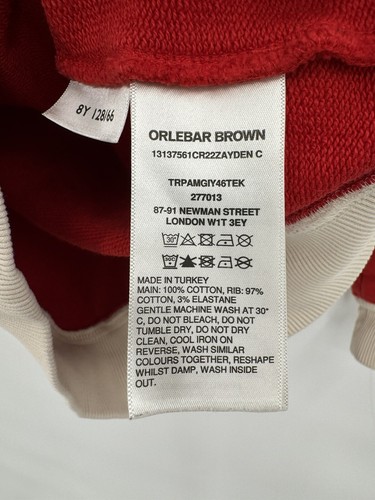 Orlebar Brown Boys Red Pullover Hoodie Size Age 8 - Picture 5 of 7