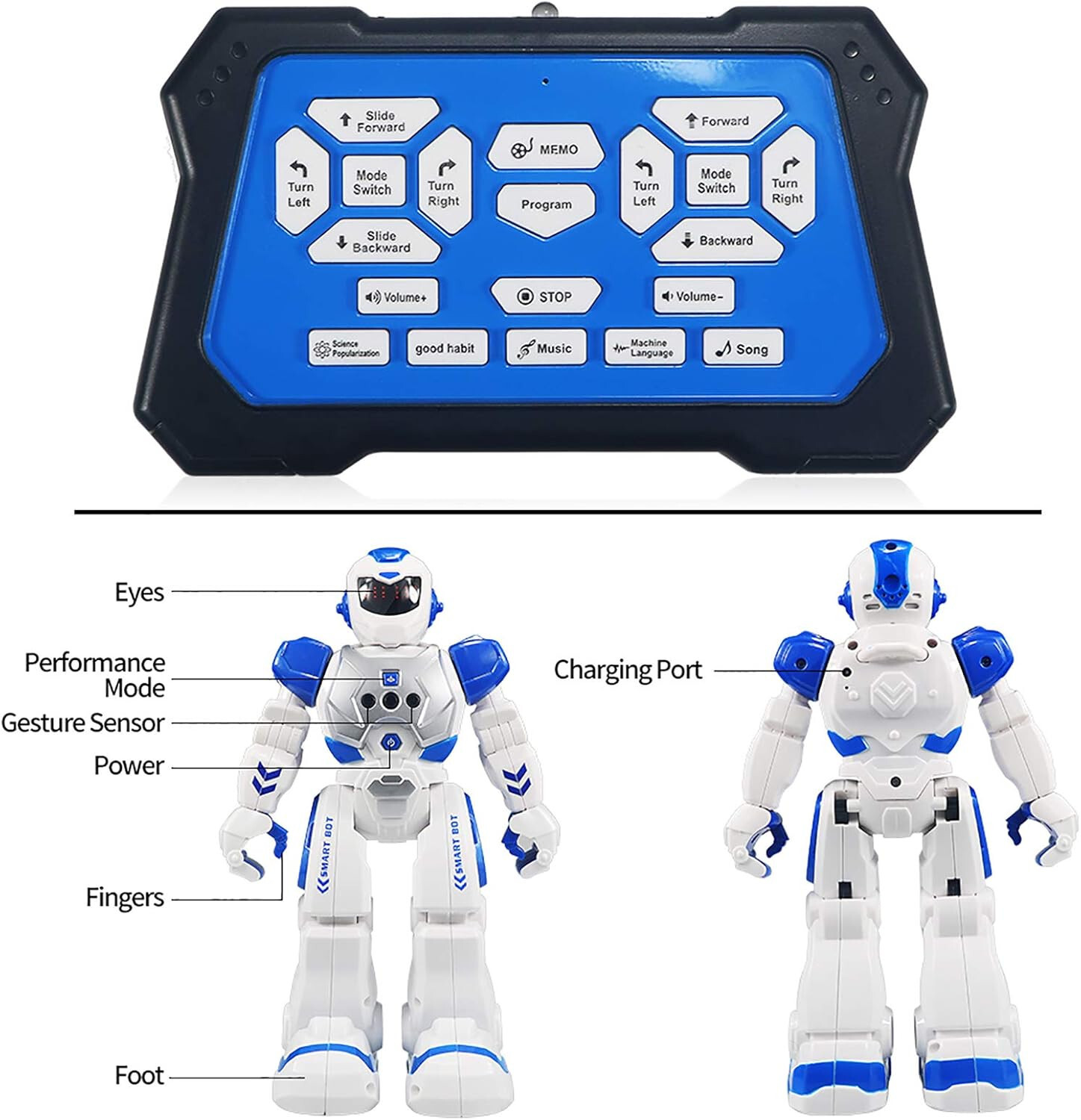 INTERACTIVE Smart RC ROBOT For 4 5 6 7 8 9yr year Old Boy Girl Toy Birthday Gift