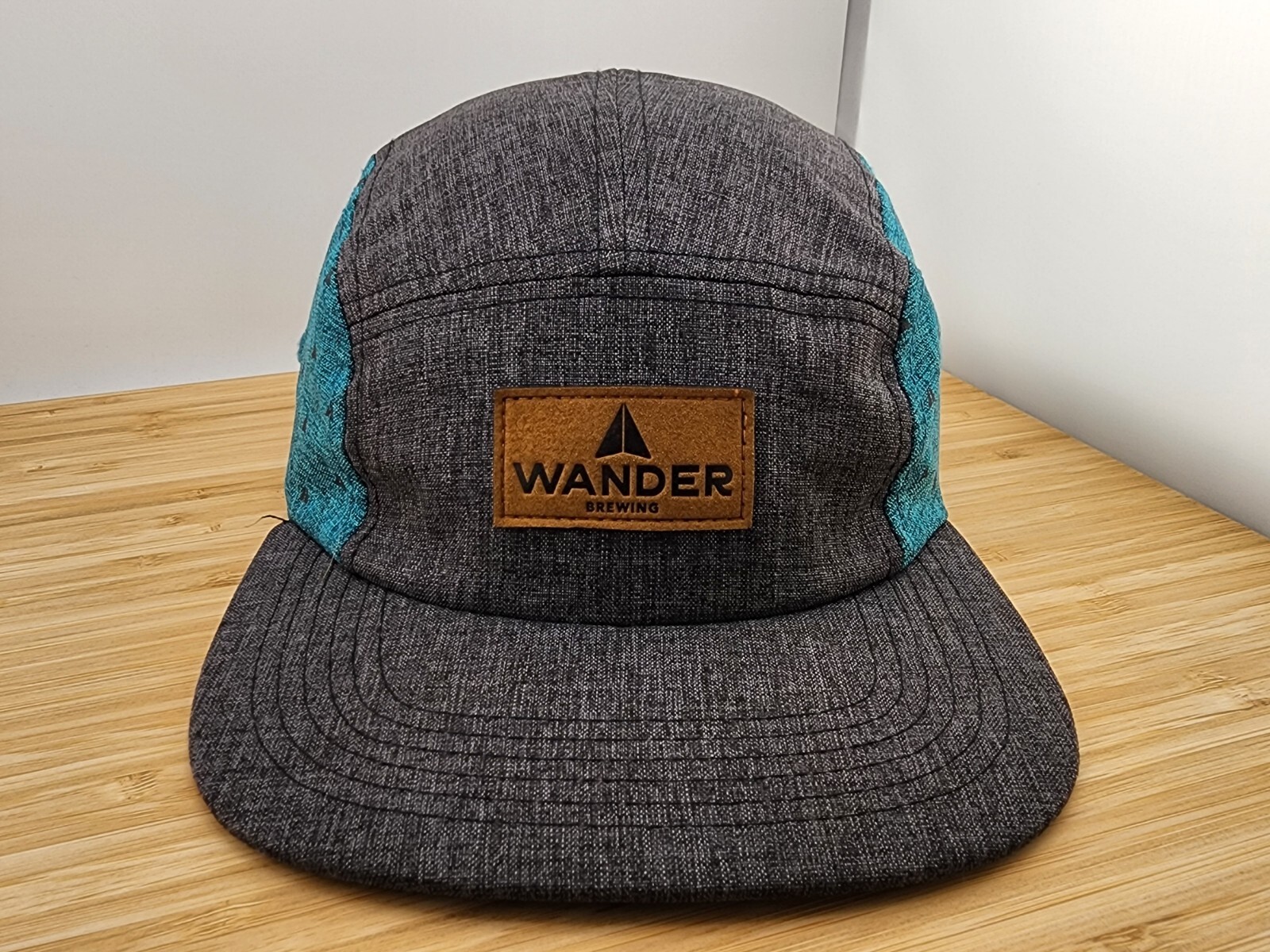 Wander Brewing 5 Panel Hat, Leather Patch, Heathe… - image 6