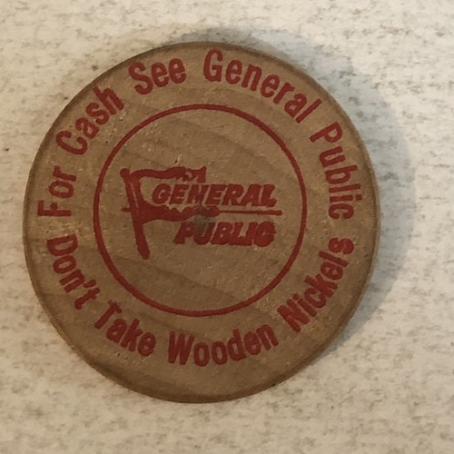 General Public Holz Nickel Medaille Numismatik