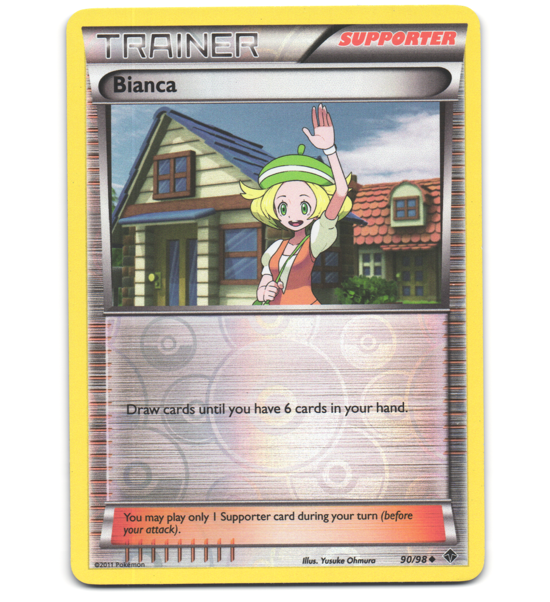 Pokemon 2011 Light Play Bianca Emerging Powers REVERSE 90/98 Card