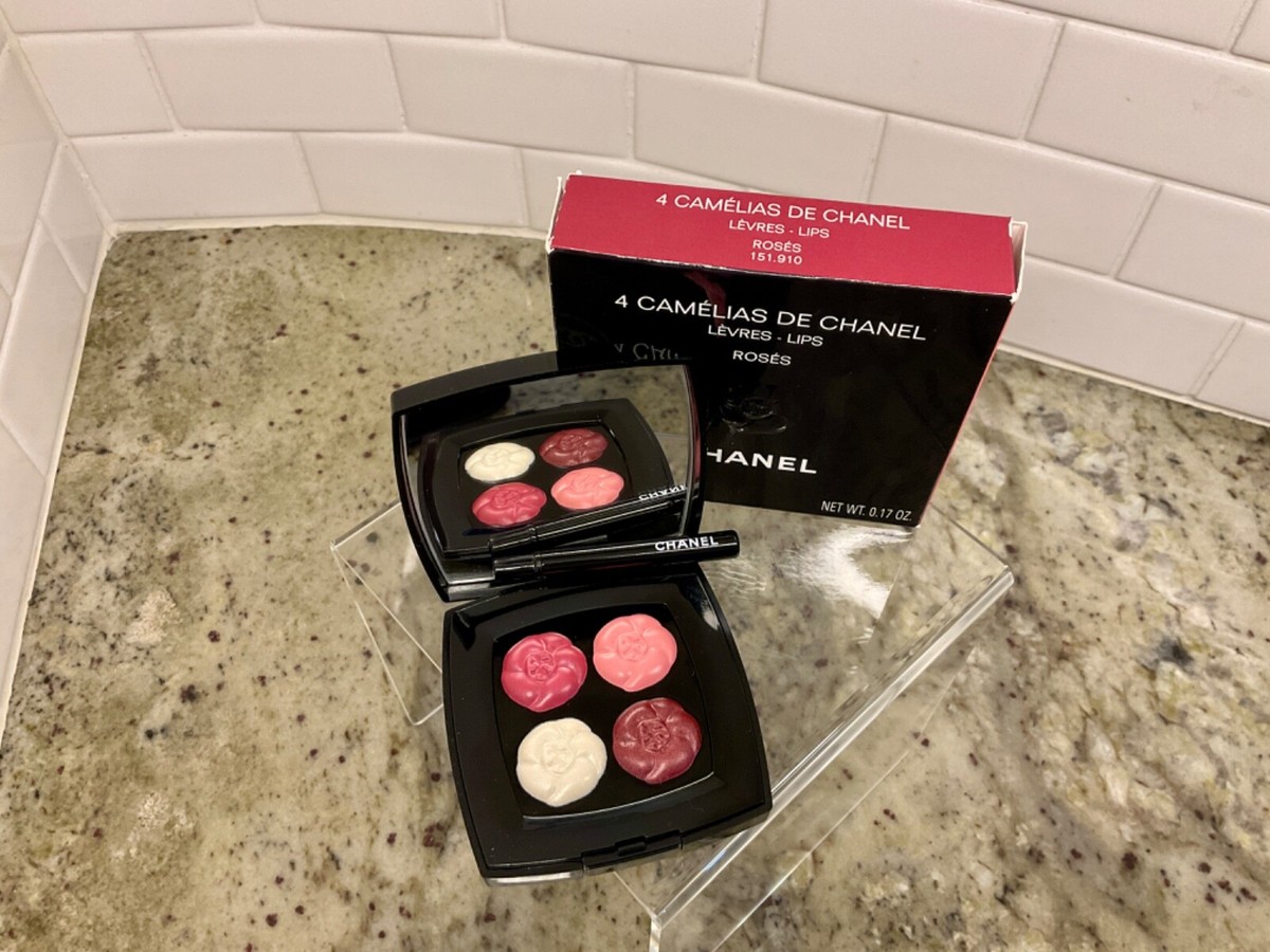 CHANEL 4 Camelias De Chanel ROSES Quartet of Satin Cream Lip