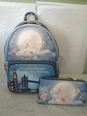 Loungefly Disney Peter Pan Mini
Backpack with Wallet Set NWT Loungefly Disney Peter Pan Second Star Glow | Mercari main image 4