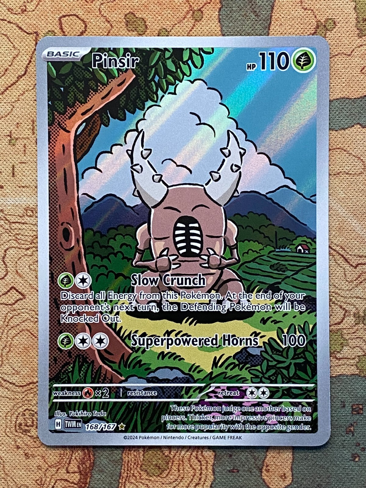 Pokemon Card TCG - Pinsir 168/167 Illustration Rare Twilight Masquerade NM