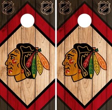 Chicago Blackhawks Cornhole Wrap NHL Game Board Skin Set Vinyl Decal CO326