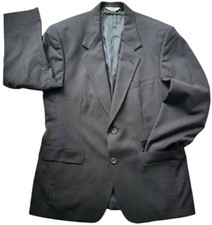 Evan Picone Vintage Jacket Mens size Large Grey Single Breasted Wool Blazer