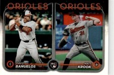 2024 Topps Update David Banuelos/Matt Krook Rookie Combos Rainbow Foil US315
