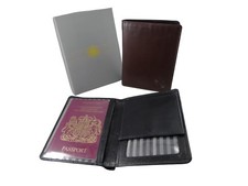 Passport Cover Holder Leather Designer Travel Wallet Document Free Gift Boxed