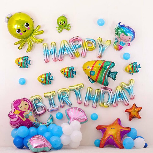 Sea World Ocean Animal Balloons Foil Ballons Kids Birthday Party Decoration Gift - Picture 2 of 8