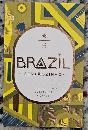 STARBUCKS Reserve Taster Card - Brazil, Sertaozinho - 2015 - ZZZ