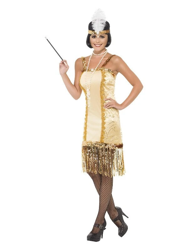slim fit dress slacks ZAPAKA Women Green Golden 1920s Dress Sequins Sheath Great Gatsby Sequin  Fringe Flapper Dress – ZAPAKA UK main image 0
