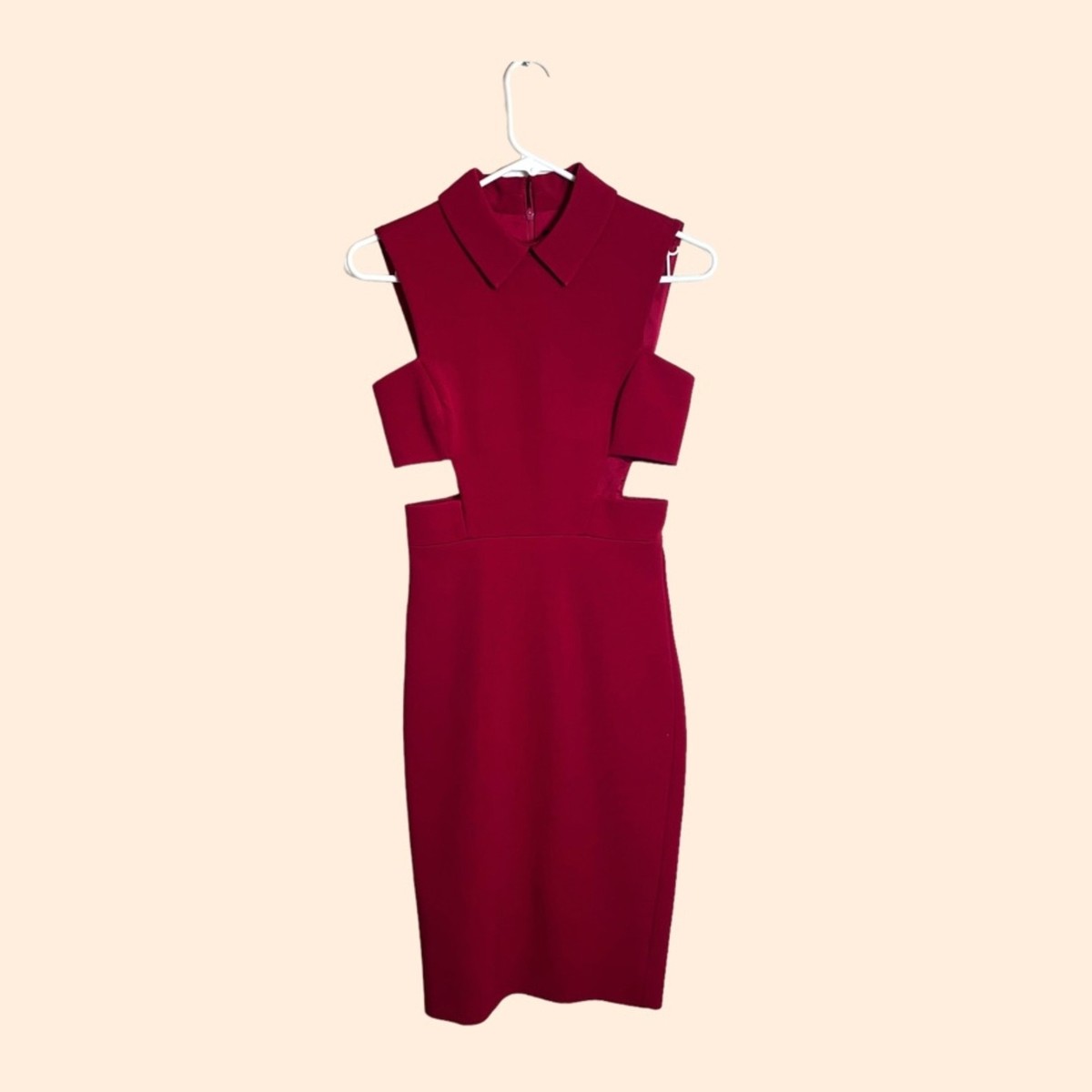 open lace back dress CUSHNIE et Ochs The Josephine Red Dress Size US 4 UK 8 Ladies