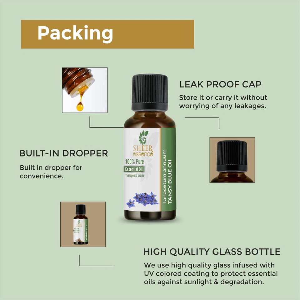 Blue Tansy Oil-(Tanacetum annuum)-100% Natural Undiluted Uncut Essential OiL 5ML - Image 3 of 4