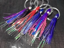 Custom 5 Pk Color Saltwater Offshore Fishing Trolling Lure Mahi-Tuna-Sail-Wahoo 