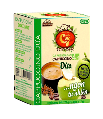 Huca Food - Instant Coffee 4in1 Coconut Cappuccino Vietnamese