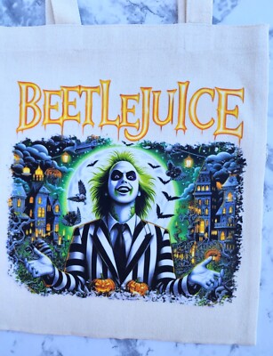 Halloween Party Bags Beetlejuice | Trick or Treat Bags | Small Tote Bag