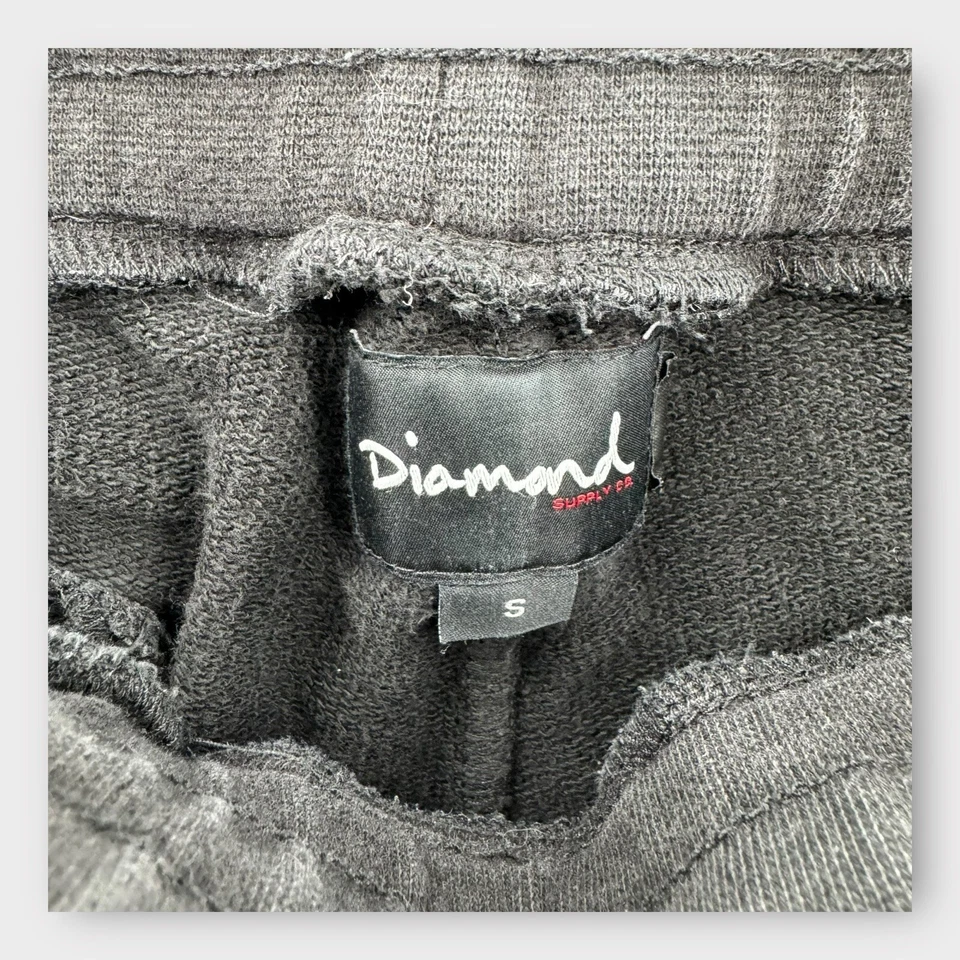 Diamond Supply Co Shorts Black Mens Small Sweat Athletic Casual Pockets - Image 2 of 4