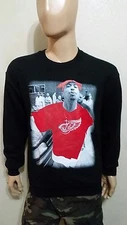 2PAC RED WINGS  Black  CREWNECK SWEATSHIRT  NWA HIP HOP TUPAC SHAKUR 