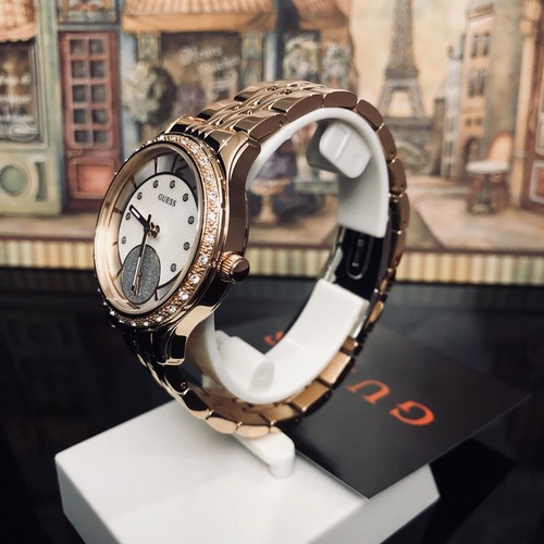 AUTÉNTICO RELOJ WHITNEY GUESS PARA DAMAS TONO DORADO ROSA PRECIO DE VENTA SUGERIDO POR EL FABRICANTE: $449 U0931L3 Totalmente Nuevo - Imagen 3 de 12
