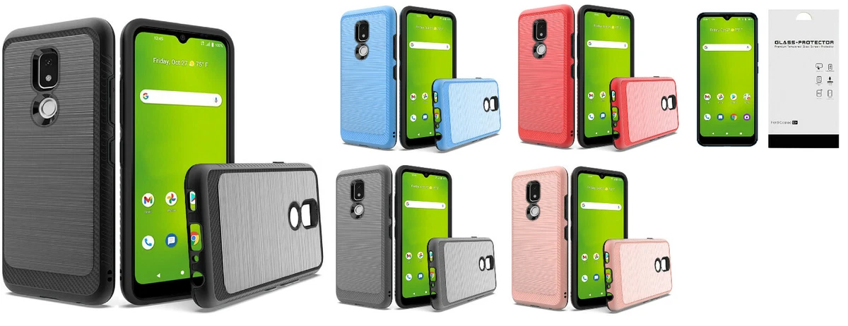 For Cricket Splendor 2021 Slim Lining Hybrid Case Phone Cover