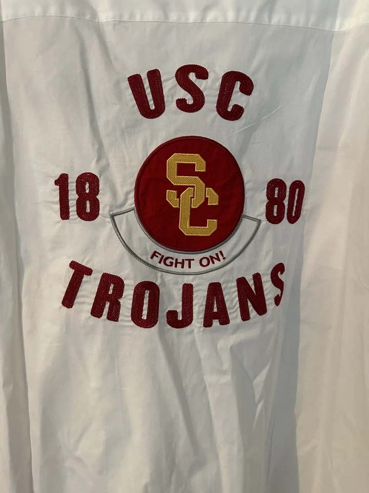NWT USC TROJANS WHITE BOWLING SHIRT Darius Rucker Collection Button Up Size 2XL - Image 2 of 4