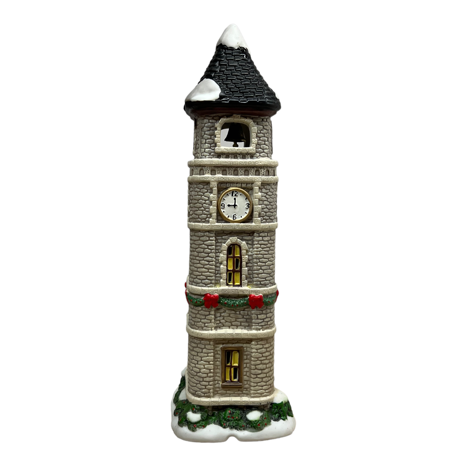 St. Nicholas Square 2008 Bell Clock Tower Christmas 11.5 Village