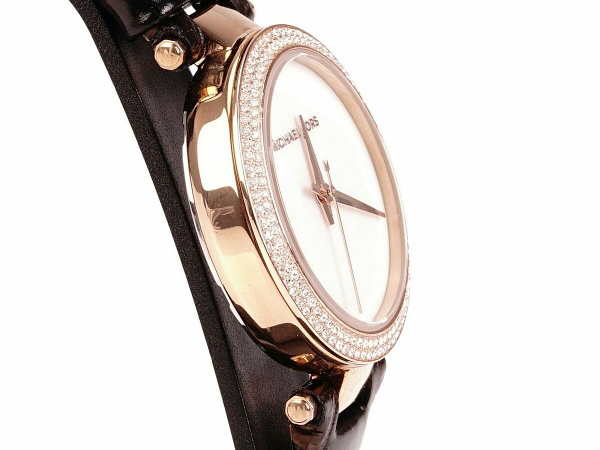 NWT Women's Mini Parker Black Leather Strap Mother of Pearl NWT Women's Mini Parker Black Leather Strap Mother of Pearl