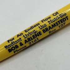 VTG Ballpoint Pen 1960s/70s MLM Nutri-Bio Bob Arlene Bramstedt Alpha MN