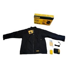 NWT DeWalt Heated Soft Shell Jacket Kit Mens XL Black Battery Charger Open Box