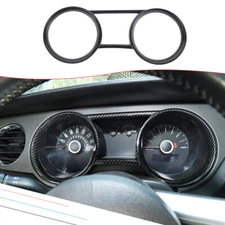 Carbon Fiber Dashboard Instrument Display Trim Cover Ring For Ford Mustang 10-14
