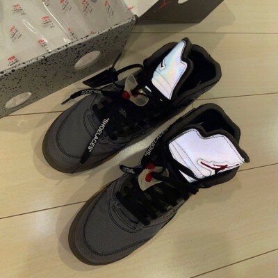 ★NIKE x OFF-WHITE★コラボ★JORDAN 5 RETRO SP★追跡可 経年変化