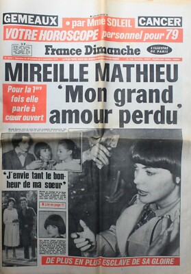 FRANKREICH SONNTAG Nr. 1678 MIREILLE MATHIEU / JAIRO / MICHELE MORGAN / AZNAVOUR