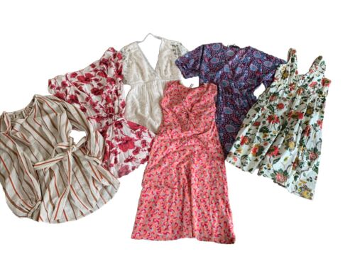 Women Summer Dresses Bundle Lot 6 Small Floral Lace Free People Minkoff FP Tobi