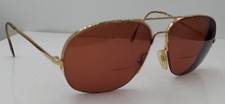 Vintage Cottet Golf Gold Pilot Half-Rim Metal Sunglasses France FRAMES ONLY