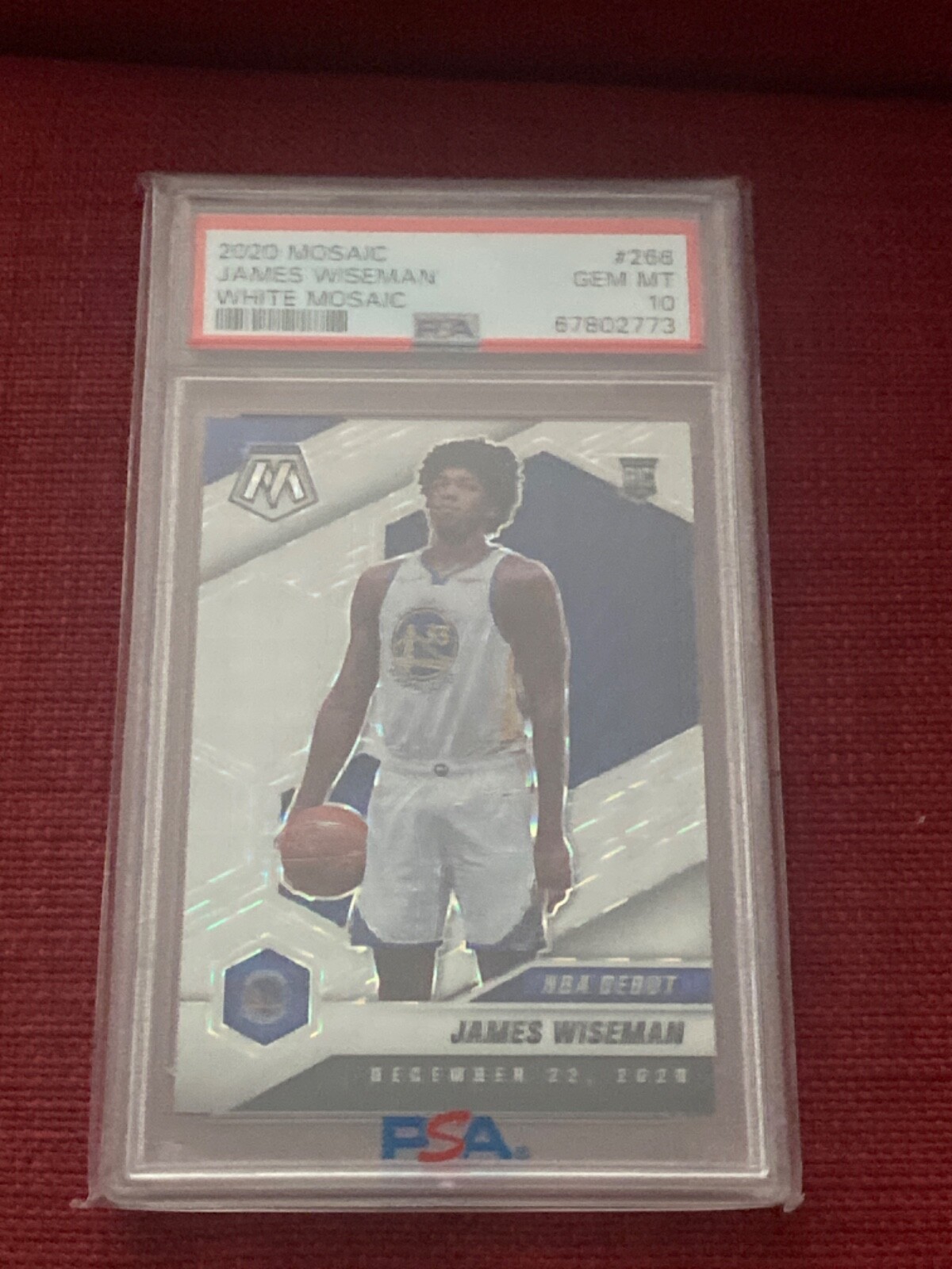 James Wiseman 2020 mosaic white #266 9/25 psa 10