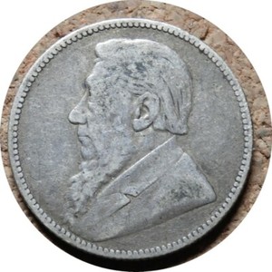 elf ZAR South Africa 1 Shilling 1896 Silver   Boer Wars  1208