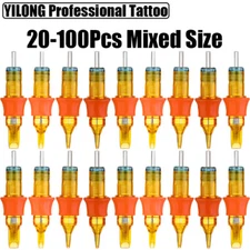 20-100Pcs Mixed Professional Sterile Tattoo Cartridge Needle Size RL RS RM M1