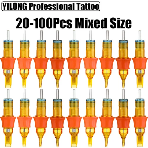 20-100Pcs Mixed Professional Sterile Tattoo Cartridge Needle Size RL RS RM M1 - product listing photo
