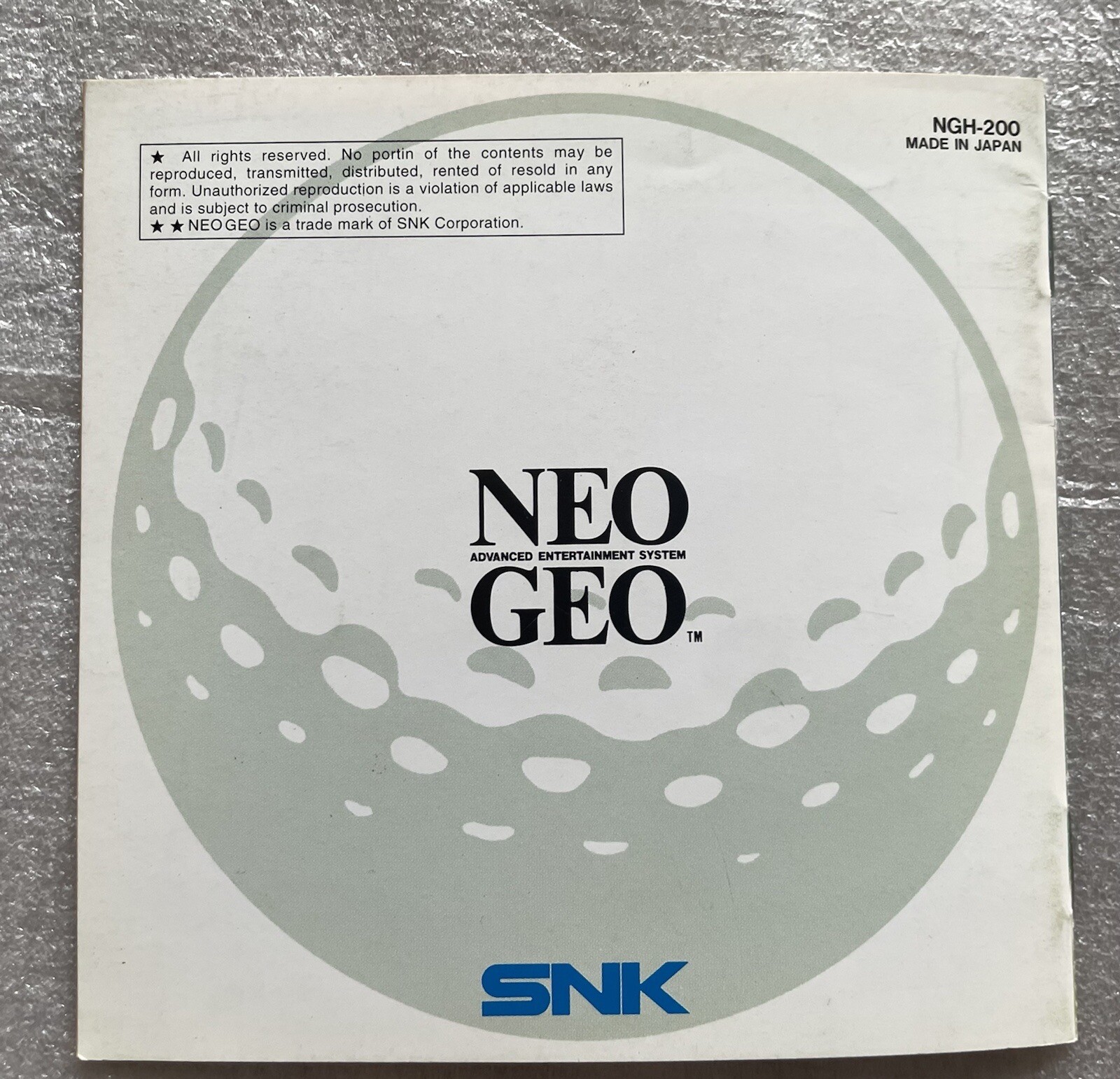 Neo Turf Masters US/EUR Neo Geo AES No Mvs 100 LEGIT HOLY