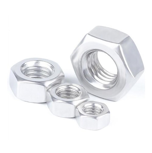 Aluminium Hex Full Nuts DIN 934 Alu Hexagon Nut M4 M5 M6 M8 M10 M12 M14 M16 M20 - Picture 6 of 6