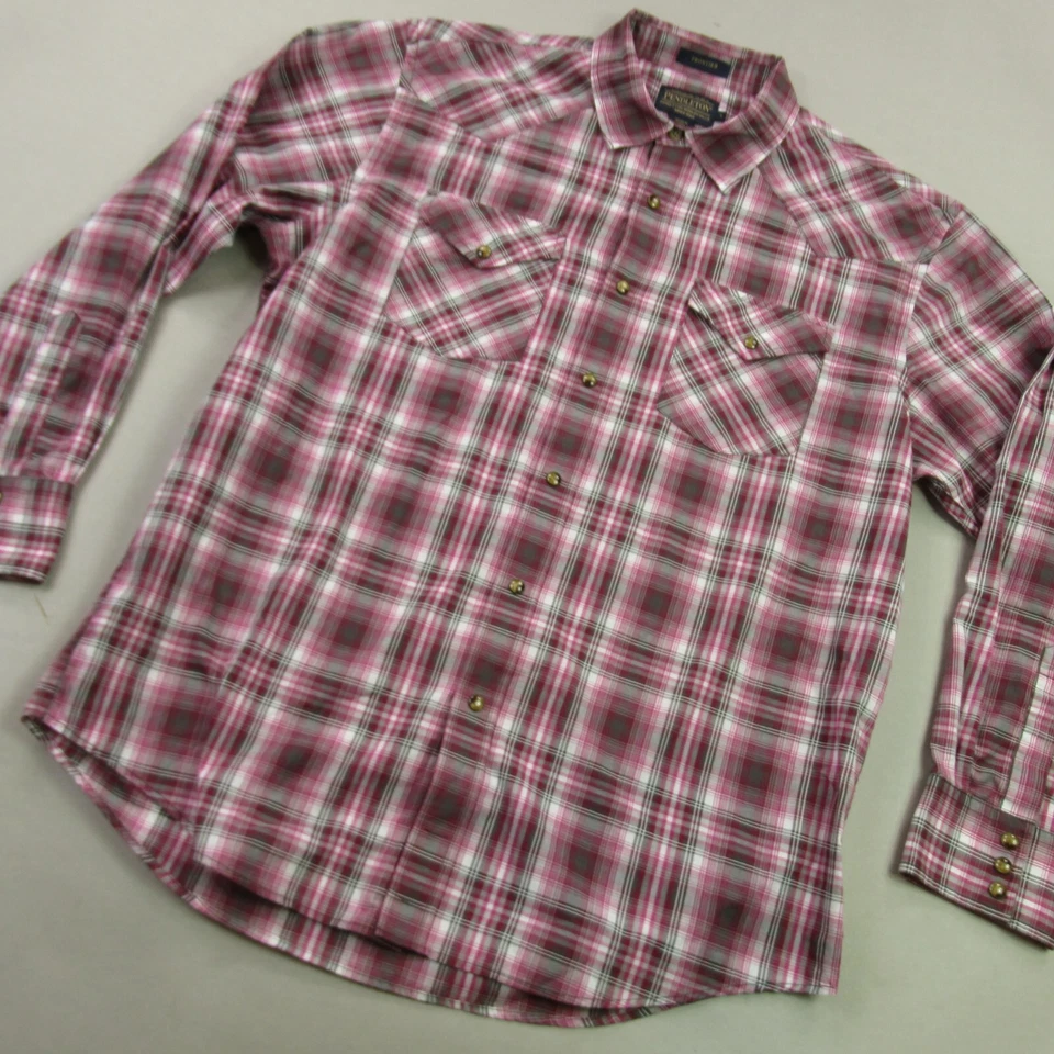 Pendleton Shirt Mens Large Long Sleeve Button Front Pockets Casual Plaid - Image 2 of 4