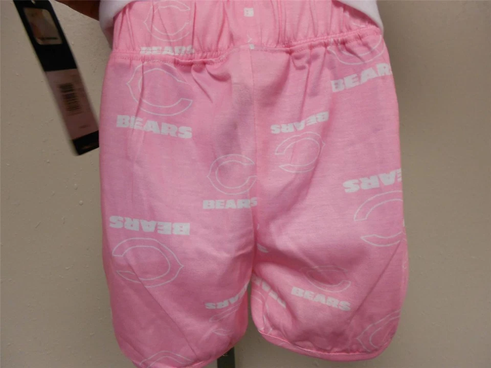 NEW Chicago Bears GIRLS TODDLERS 3T NFL Team Apparel 2 Piece Pajama Set - Image 4 of 4