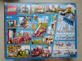 LEGO City #60110 Fire Station Set - NEAR COMPLETE - Missing Vehicle/Figures - AS