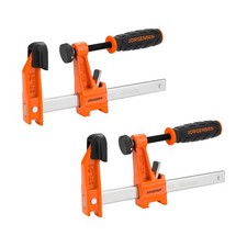 Jorgensen 2-Pack Steel Bar Clamp Set, 4-inch Light Duty, 300 Lbs Load Limit, ...